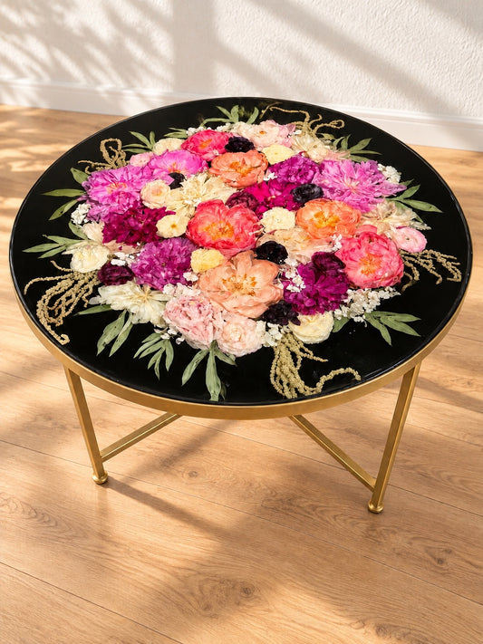 Circle Coffee Table (Metal Base)
