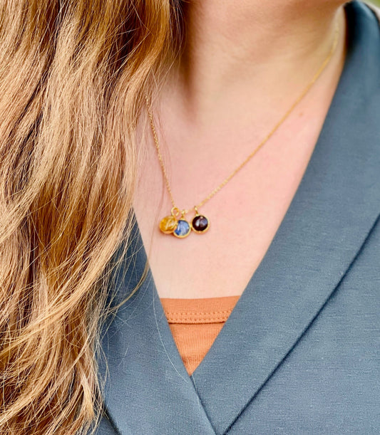 Pre-Order Mother’s Day Flower Birth Stone Necklace