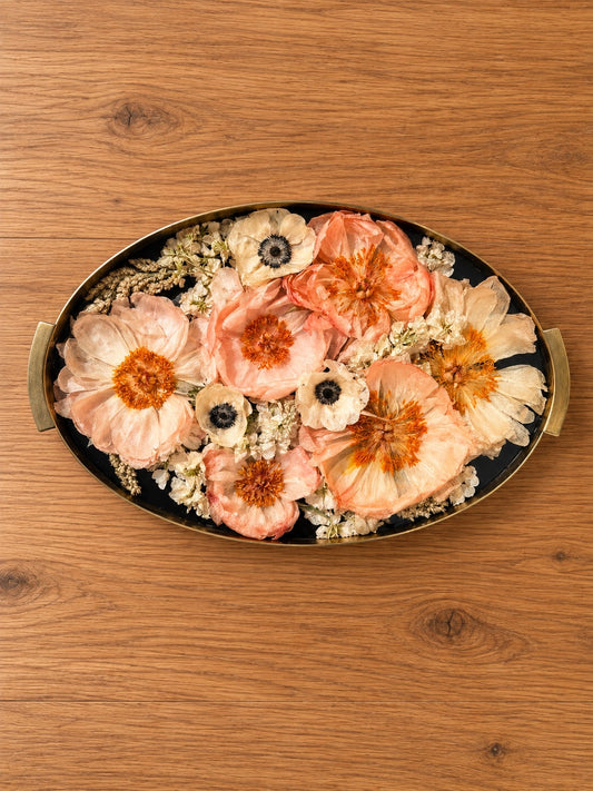 Hammered Metal Tray (Oval)