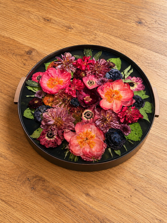 Hammered Metal Tray (Round)
