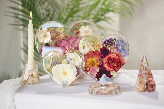 Preserved flower bouquet in resin made by Still Meadows Boutique in Virginia 16
