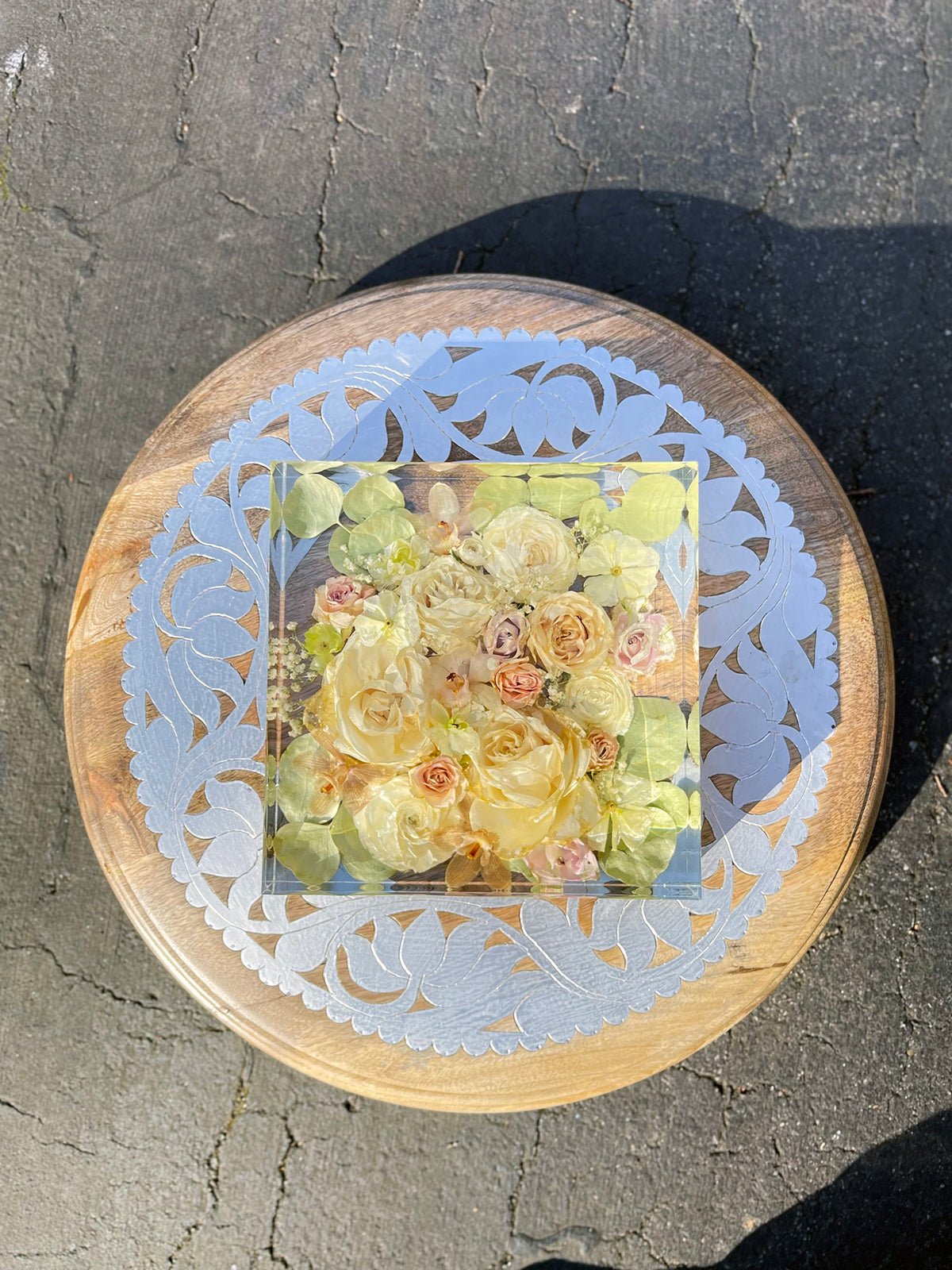 Preserved bridal bouquet in resin made by Still Meadows Boutique in Fredericksburg, VA
virginia-flower-preservation-resin